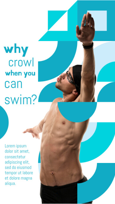 Professional You Can Swim Instagram Story template