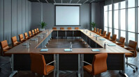 Professional Zoom Virtual Meeting Background  Digital Display (16:9) template