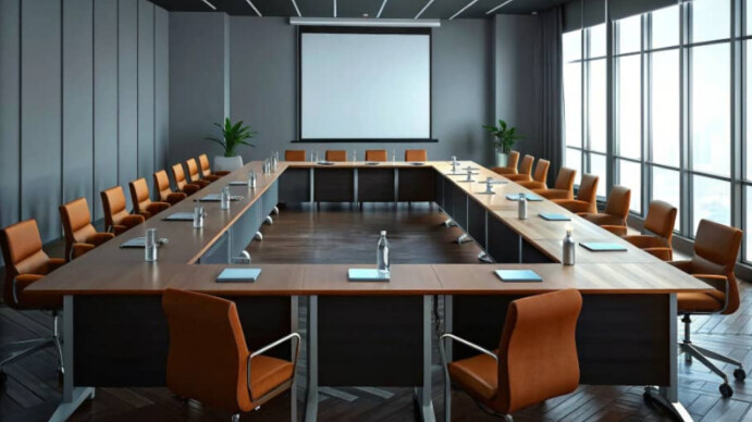 Professional Zoom Virtual Meeting Background  Digital Display (16:9) template