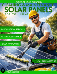 Solar Panel Cleaning Services Template | PosterMyWall