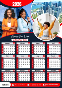 Professionnel Calendar 2026 A3 template