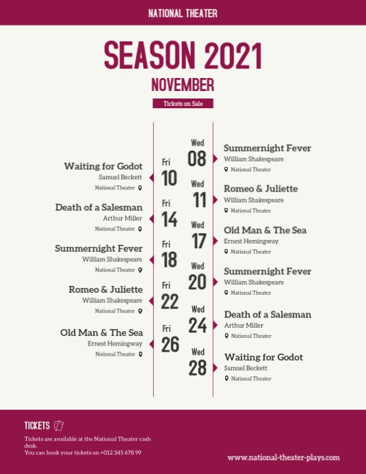 Copy of Program Events Calendar Flyer | PosterMyWall