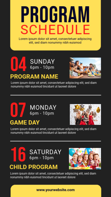 Copy of Program Schedule Template | PosterMyWall