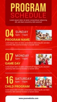 event schedule design Template | PosterMyWall
