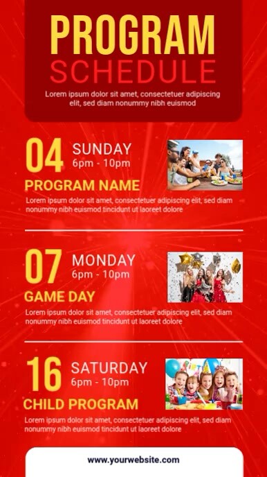 Program Schedule Template | PosterMyWall