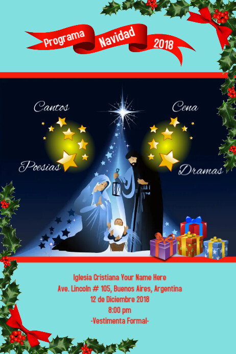 Plantilla de Programa Navidad Christmas Program | PosterMyWall