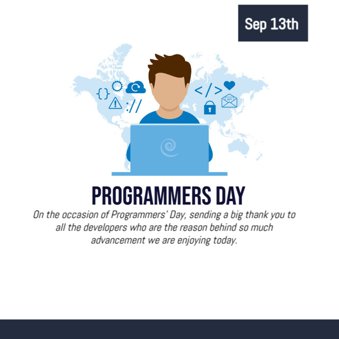 programmers day Instagram Post template