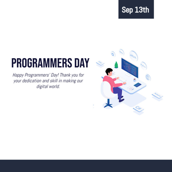 programmers day Instagram Post template