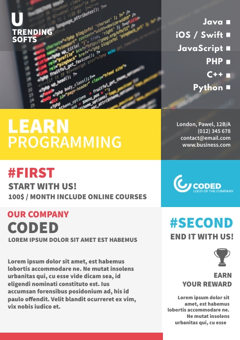 Programming Ads Flyers Template | PosterMyWall