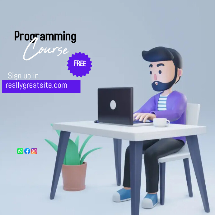 Modèle Programming course | PosterMyWall