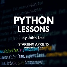 2,410+ python classes Customizable Design Templates | PosterMyWall