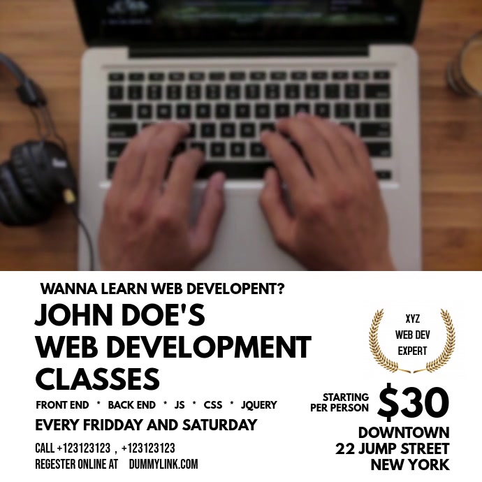 Programming Learning Tamplete Programming Lessons Template | PosterMyWall