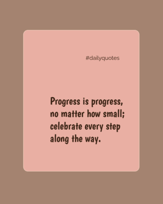 progress is progress quote template Instagram Portrait