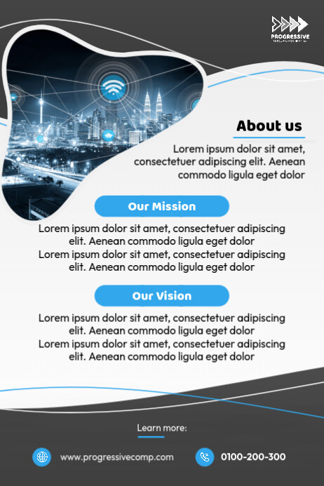 Progressive profile Banner 4' × 6' template