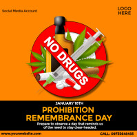 Orange Prohibition Remembrance Day Instagram na Post Template