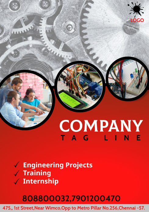 project center, Engineering Projects A4 template