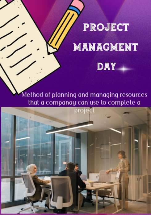 Project Managment Day A4 Template | PosterMyWall