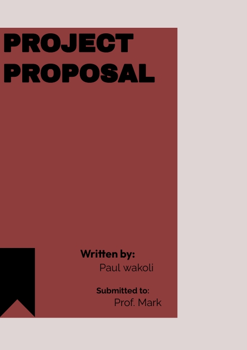 Project proposal cover Template | PosterMyWall
