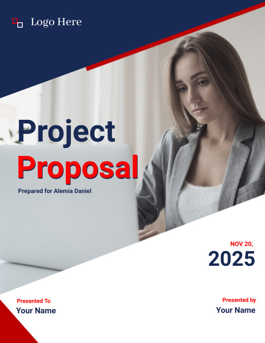 Project proposal Flyer (US Letter) template