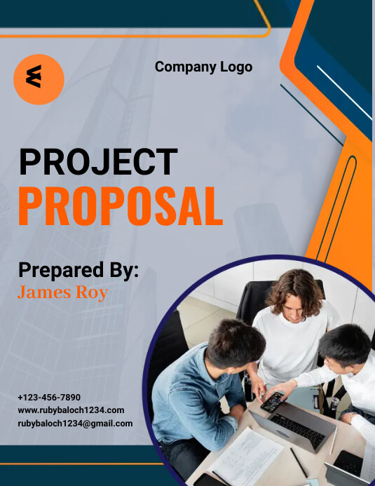 Project proposal Flyer (US Letter) template