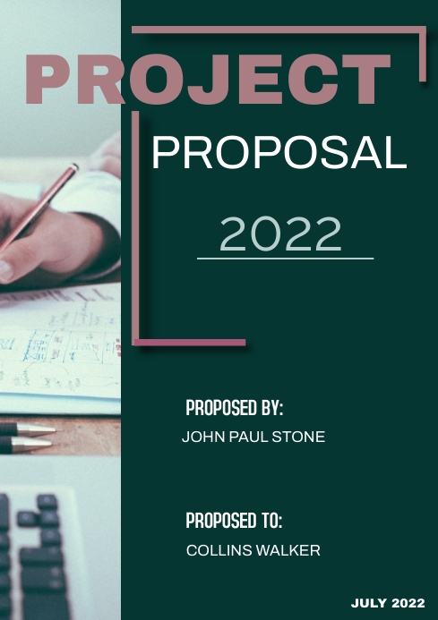 Project Proposal Poster Example Project Proposal Template | PosterMyWall