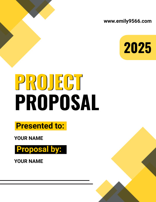 Project Proposal Poster Example Project proposal Template | PosterMyWall