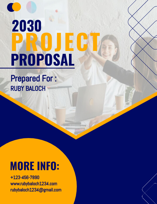 Project Proposal Poster Example Project proposal Template | PosterMyWall