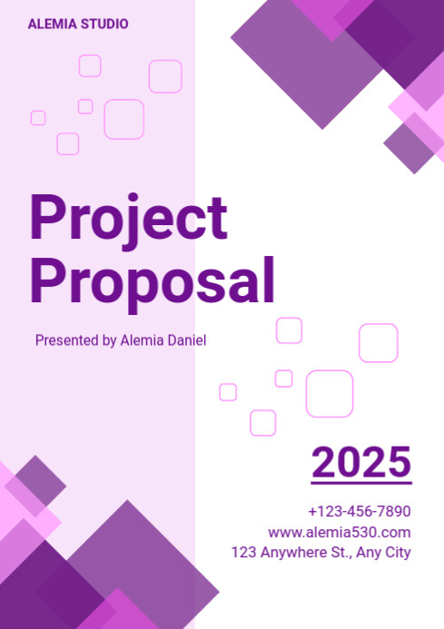 Project Proposal Poster Example Project proposal Template | PosterMyWall