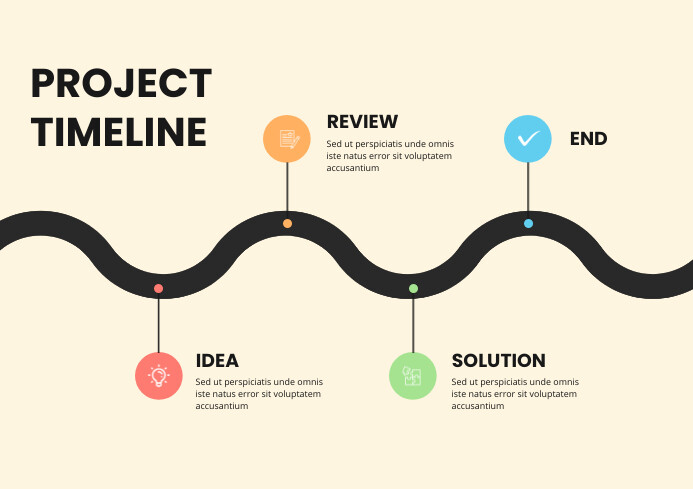 Project Timeline Road Infographic Template | PosterMyWall