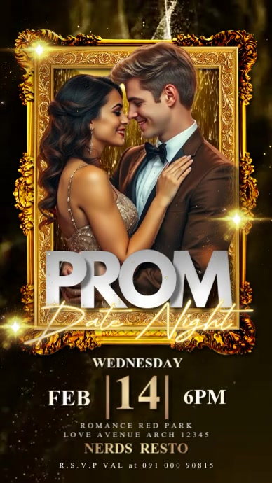 Deviantart Prom Date Prom Date Night Template | PosterMyWall