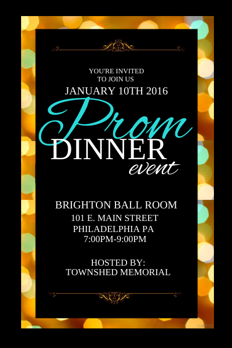 Prom Dinner Template | PosterMyWall
