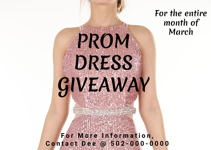 Prom Drive Prom dress drive giveaway Template | PosterMyWall