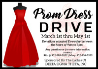 Prom dress drive giveaway fundraiser Template | PosterMyWall