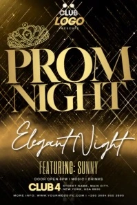 Prom Elegant Night Cartaz template