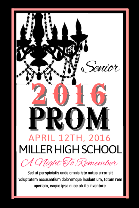 PROM Template PosterMyWall