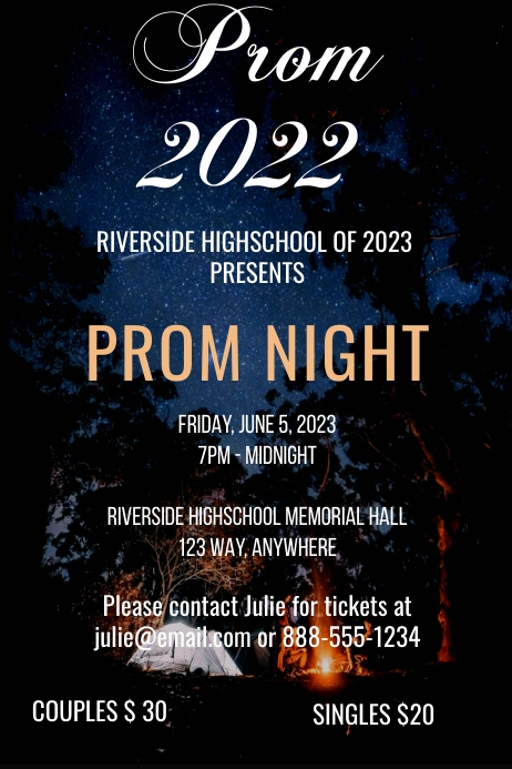 PROM FLYER TEMPLATE | PosterMyWall