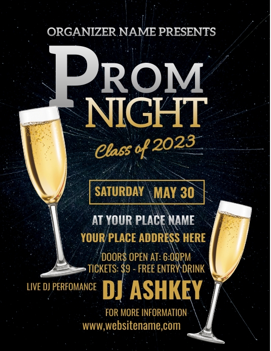 prom flyer template PosterMyWall