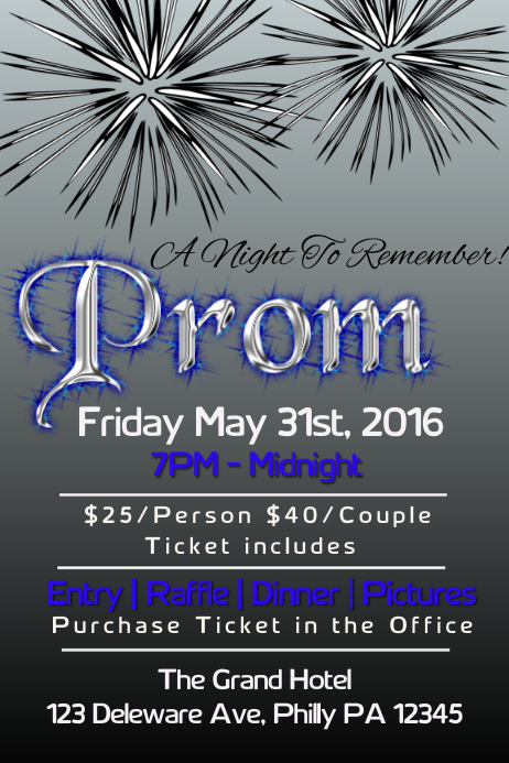 PROM Template | PosterMyWall