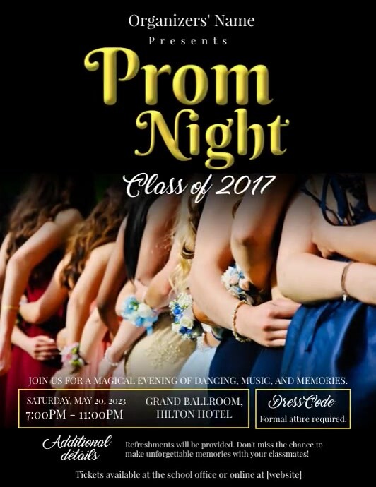 Modèle Prom Flyer Template Free 2023 2024 PosterMyWall
