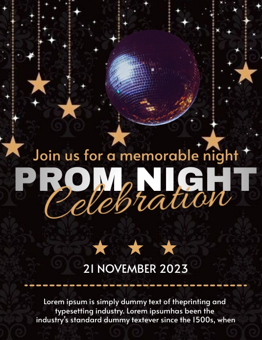 prom flyer templates Løbeseddel (US Letter)