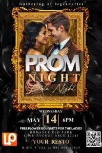Prom Night Date Night Poster template