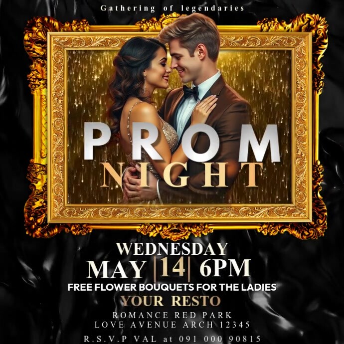Prom Date Design Copy of Prom Night Date Night | PosterMyWall
