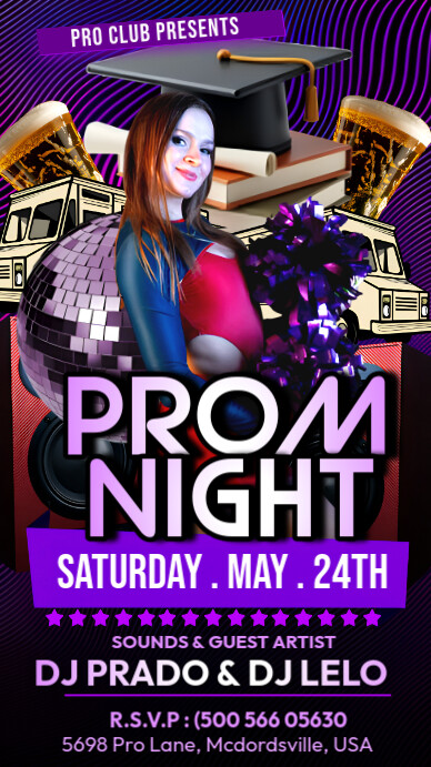 prom night História do Instagram template