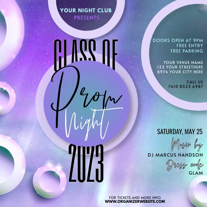 Prom Night Program Outline Example Prom Night Template | PosterMyWall