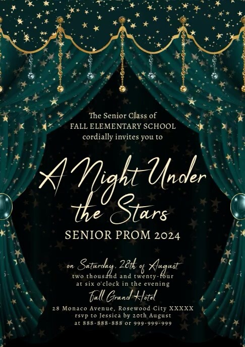 Template Program For Jhs Prom Night Prom Night Template | PosterMyWall