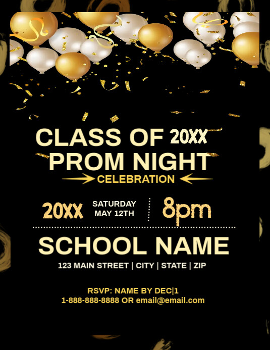 Template Program For Jhs Prom Night Prom Night Template | PosterMyWall