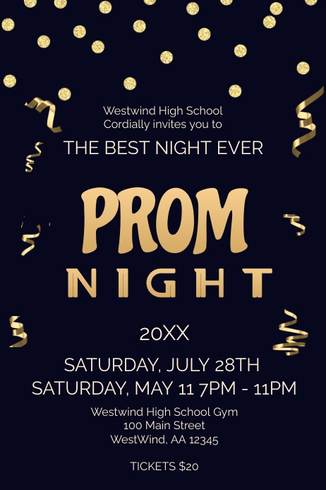 Prom Night Template | PosterMyWall