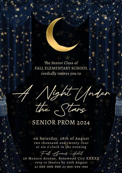 Template Program For Jhs Prom Night Prom Night Template | PosterMyWall
