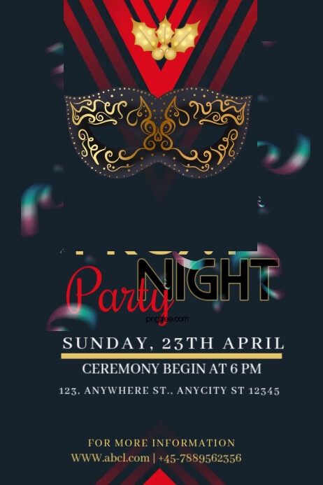 Template Program For Jhs Prom Night prom night Template | PosterMyWall