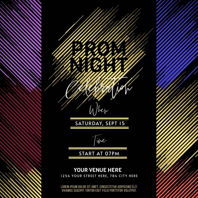 Prom Date Design PROM NIGHT Template | PosterMyWall